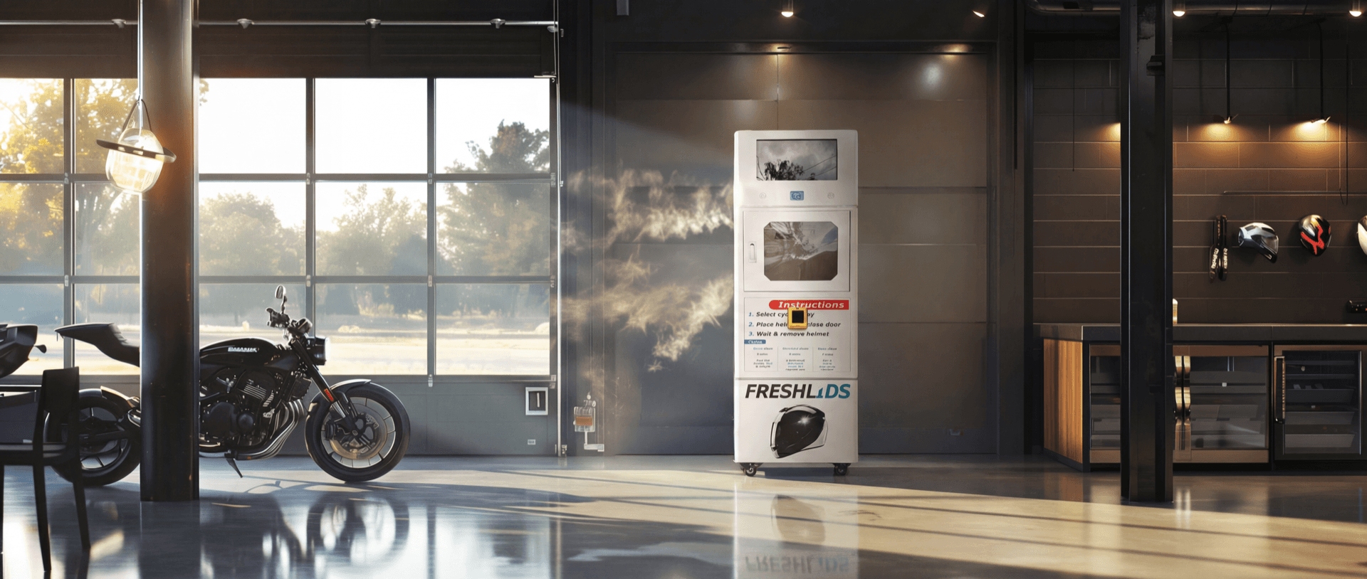 Deep clean for motorcycle helmets